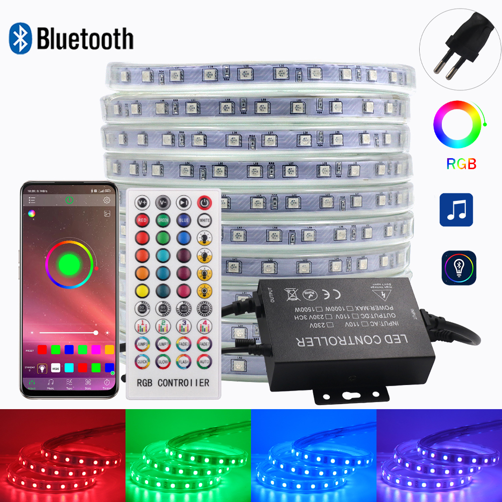 Decor Lighting Uk - 220V Bluetooth RGB Led Strip Light