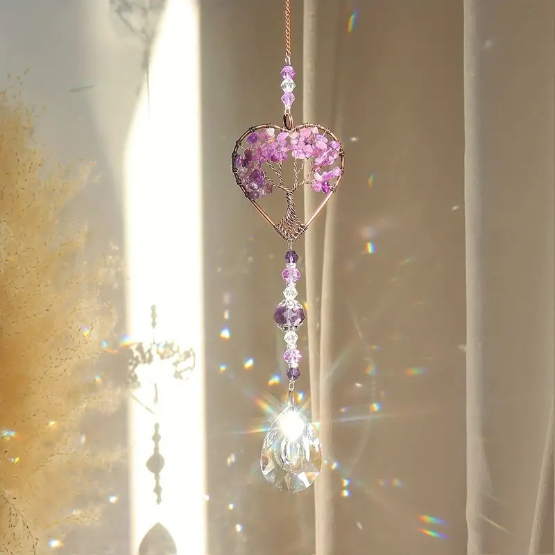 Lighting Tree Decor - Crystal Wind Chime Pendant Window Garden