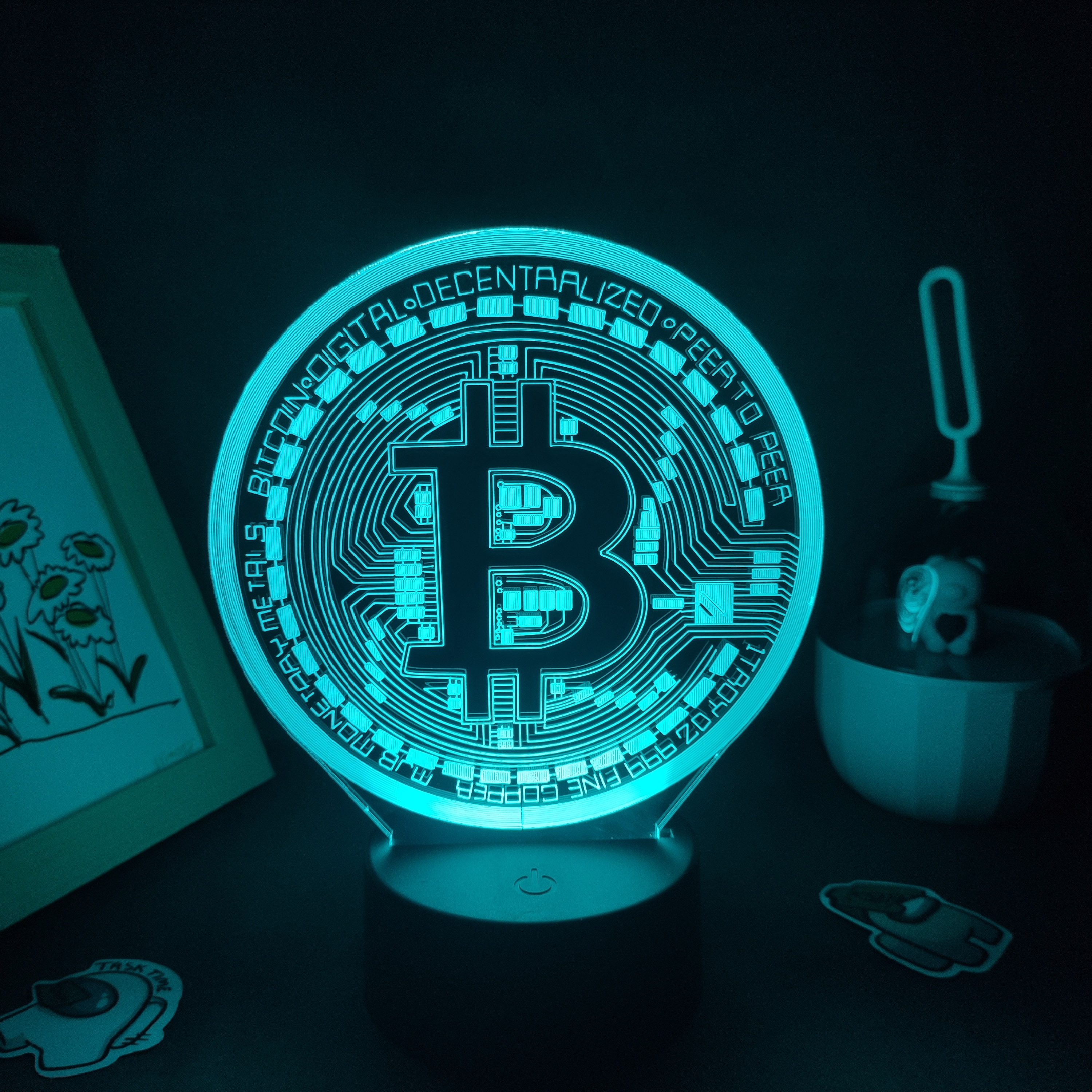 Lava Lamp Desktop - Bitcoin 3D Led Lava Lamp RGB