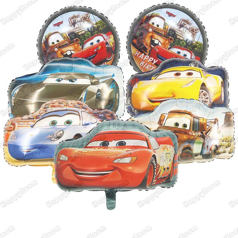 Lighting Mcqueen Birthday Decor - Cartoon Lightning McQueen Car Theme Foil