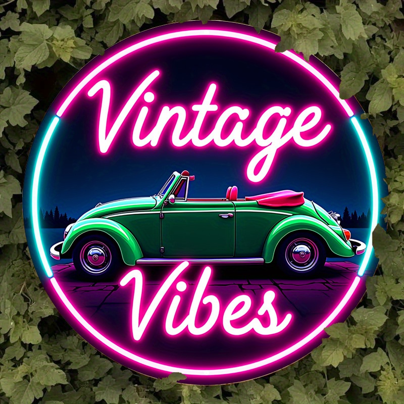 Lighting Decor House - Vintage Neon Open Car Sign -