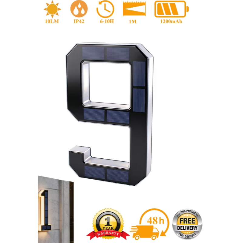 BORUiT LED olar House Number L - Lighting Decor House avis et prix