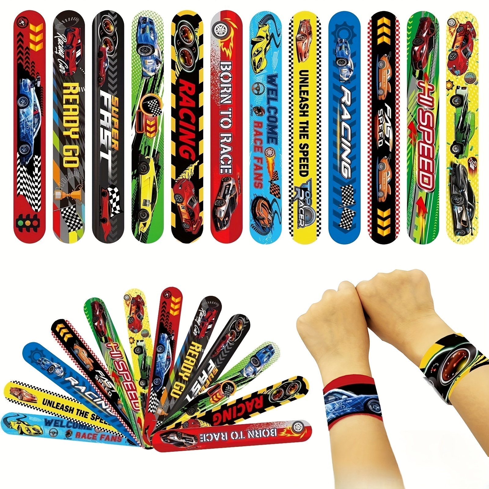 12Pcs Racing Car Theme Slap Ci - Lighting Mcqueen Birthday Decor avis et prix