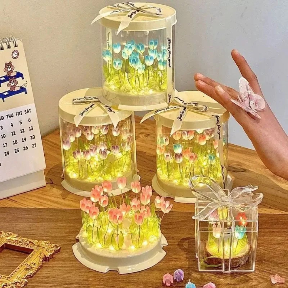 Tulip Lamp DIY Handmade Materi - Lighting Decor For Bedroom avis et prix