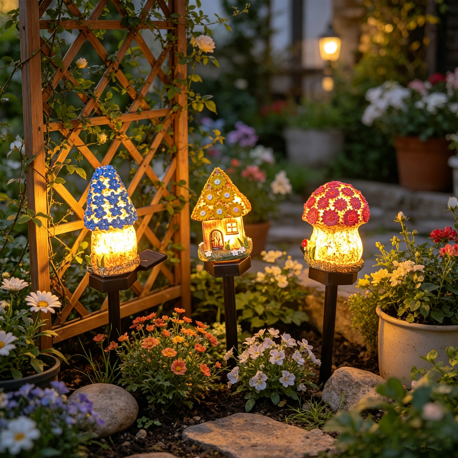 15.9in Cute Resin Mushroom Hou - Lighting Decor House avis et prix