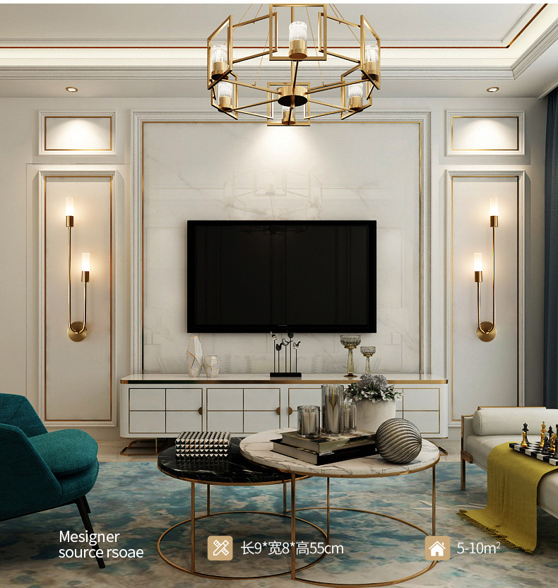 Retro Background Living Room A - Lighting Decor For Bedroom avis et prix