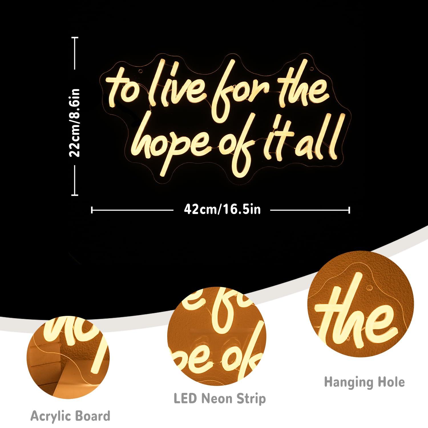 To Live For The Hope Of It All - Lighting Decor For Bedroom avis et prix