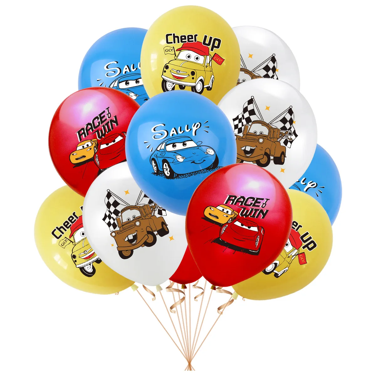 10pcs Cars 12 Inch Latex Ballo - Lighting Mcqueen Birthday Decor avis et prix