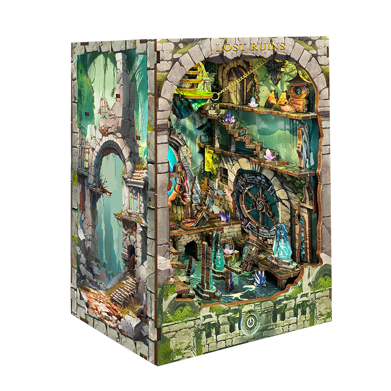 DIY Book Nook Lost Ruins Woode - Lighting Decor House avis et prix