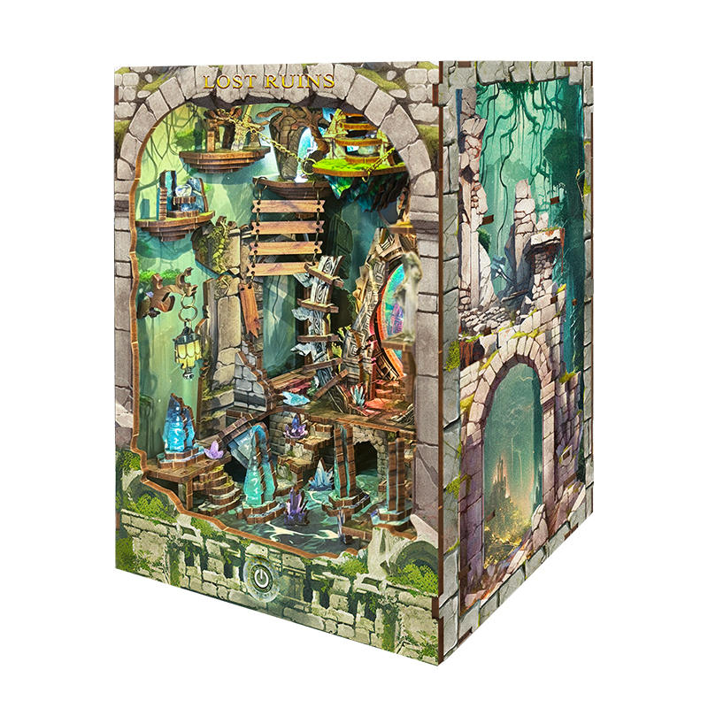 DIY Book Nook Lost Ruins Woode - Lighting Decor House avis et prix