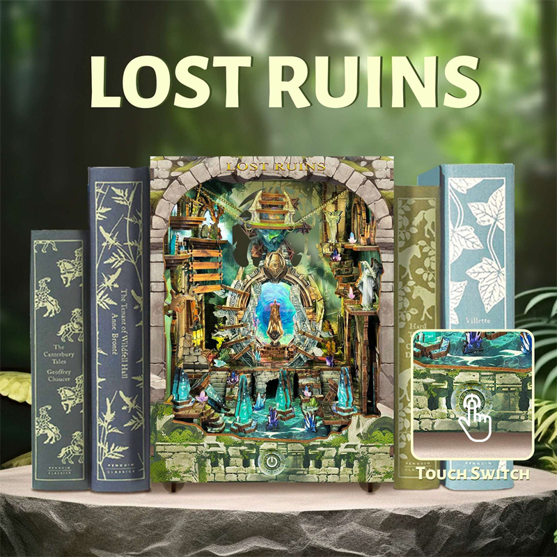DIY Book Nook Lost Ruins Woode - Lighting Decor House avis et prix