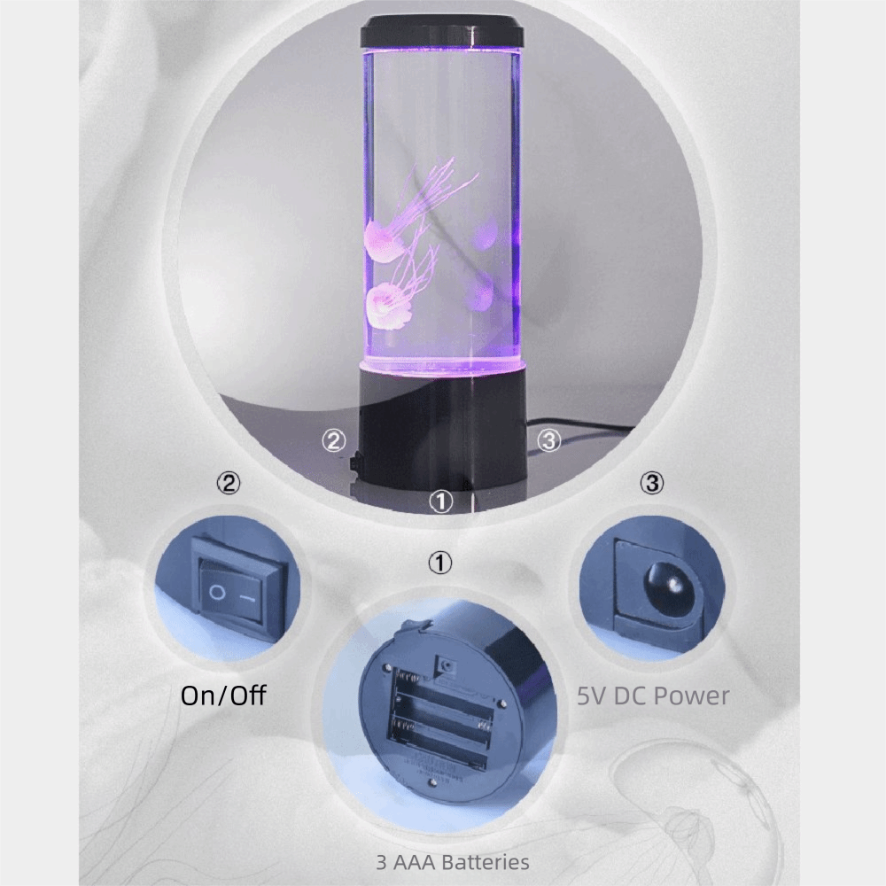 7-Color Changing LED Jellyfish - Lava Lamp Desktop avis et prix