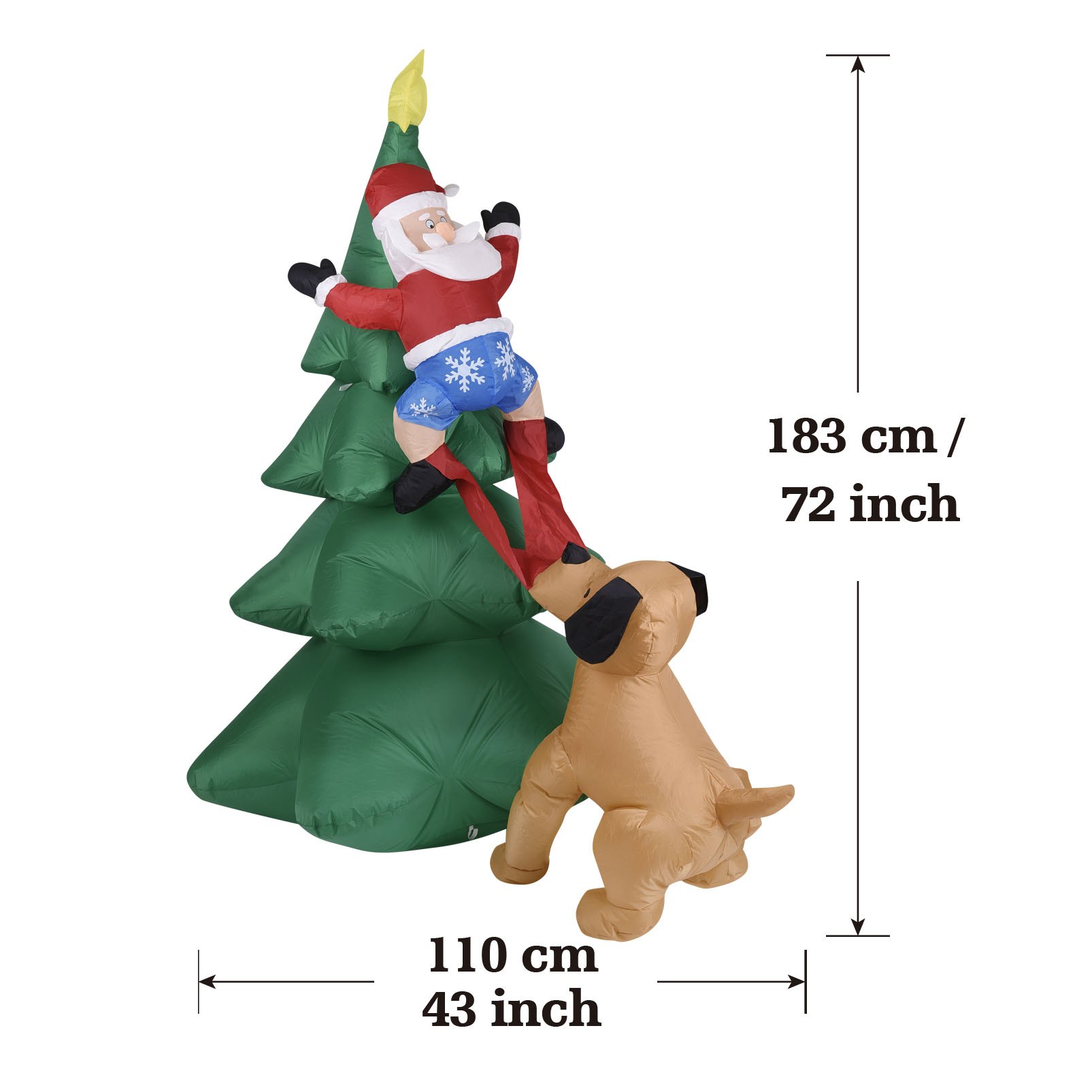 Christmas Inflatable Dog  w/Sa - Lighting Tree Decor avis et prix