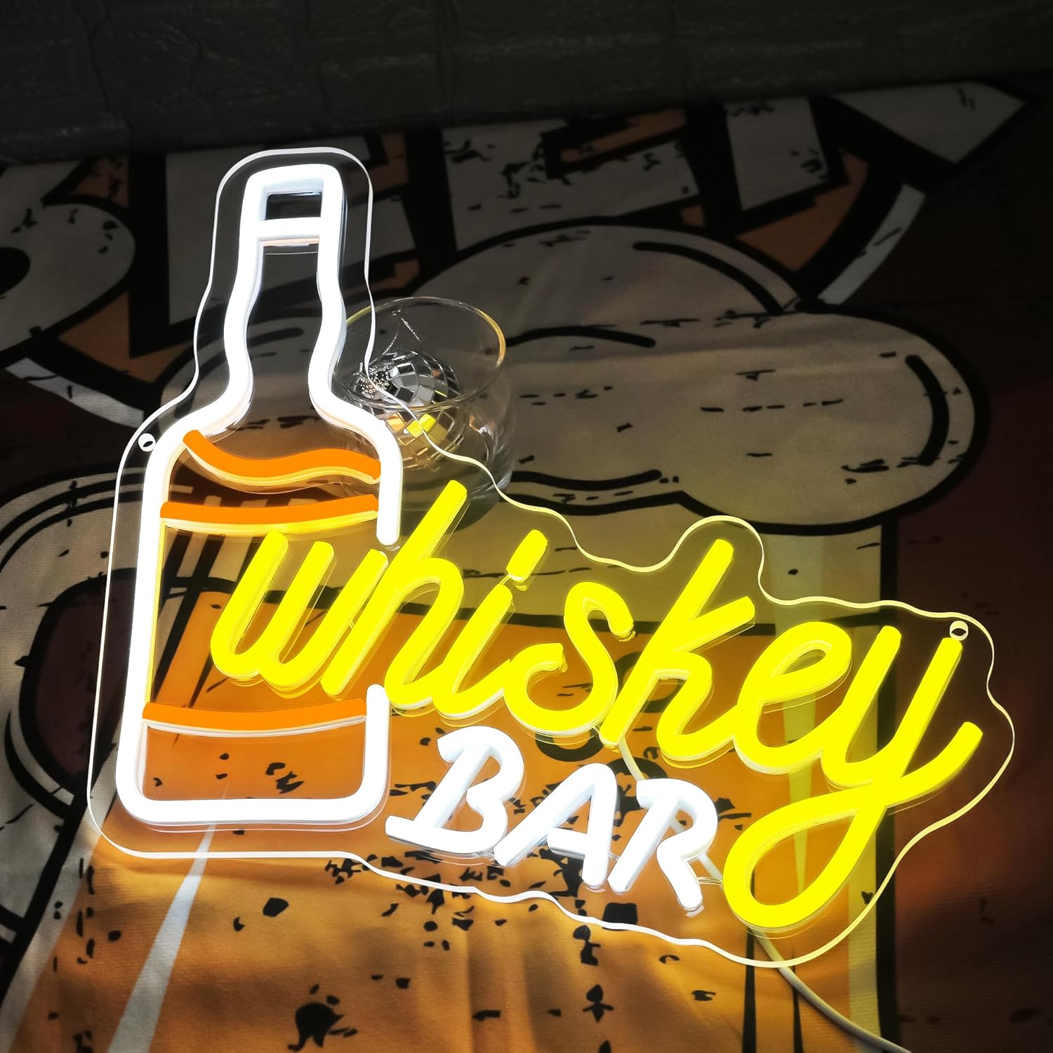 Whiskey Bar Neon Sign Business - Lighting Decor For Bedroom avis et prix