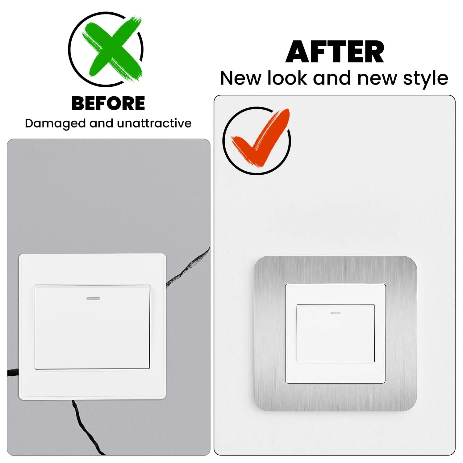 4pcs Silvery Self-Adhesive Lig - Decor Lighting Uk avis et prix