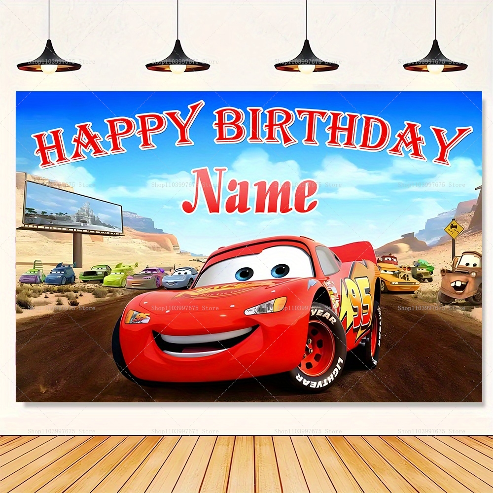 Customizable Disney Lightning  - Lighting Mcqueen Birthday Decor avis et prix