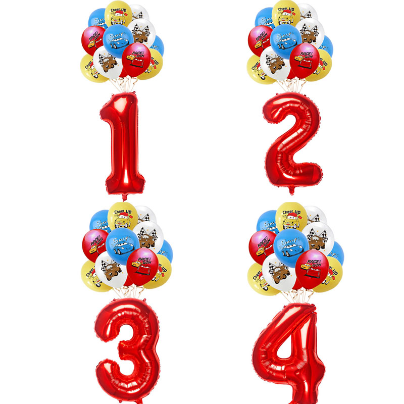 13pcs Lightning McQueen Theme  - Lighting Mcqueen Birthday Decor avis et prix