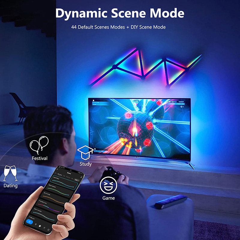 Smart RGB Wall Lamp, Bluetooth - Lighting Decor For Bedroom avis et prix