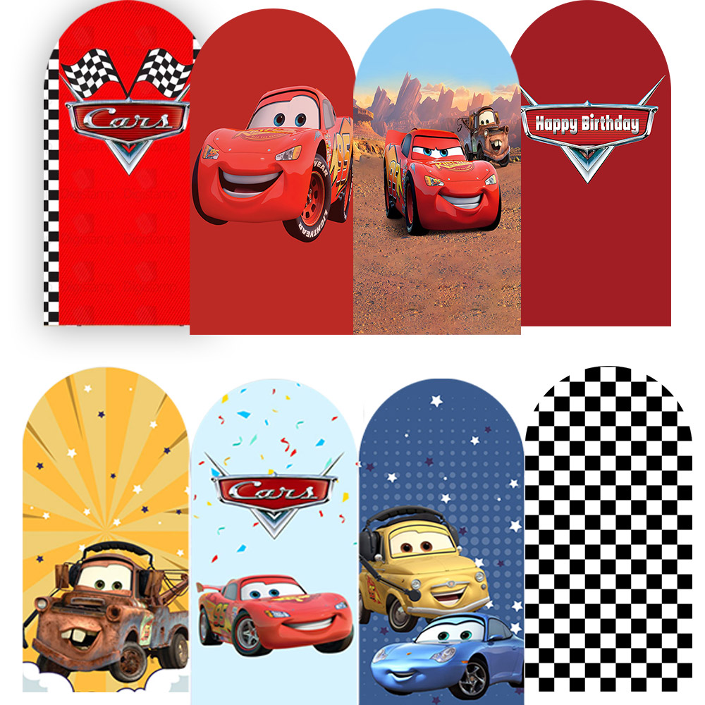 Race Car Arch Backdrop Cover C - Lighting Mcqueen Birthday Decor avis et prix