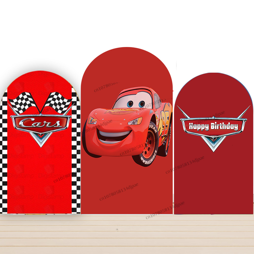 Race Car Arch Backdrop Cover C - Lighting Mcqueen Birthday Decor avis et prix