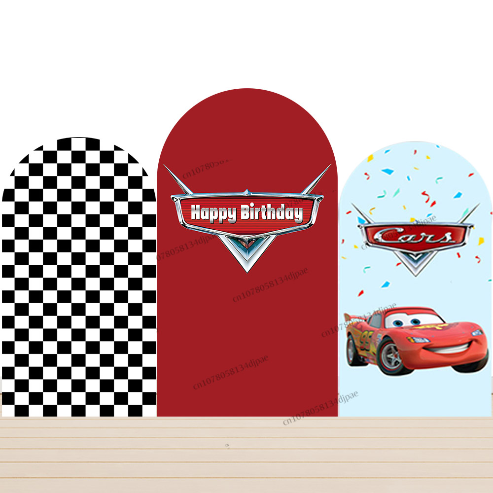 Race Car Arch Backdrop Cover C - Lighting Mcqueen Birthday Decor avis et prix