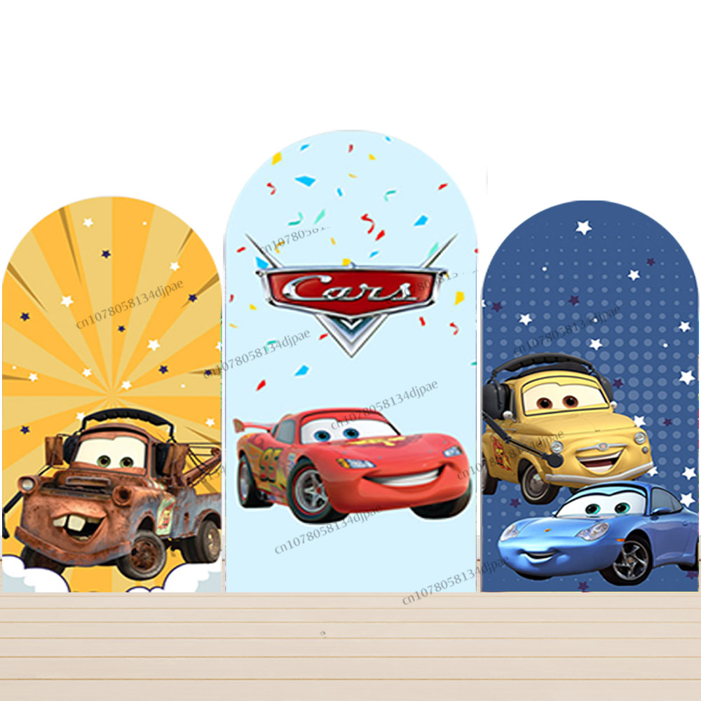 Race Car Arch Backdrop Cover C - Lighting Mcqueen Birthday Decor avis et prix