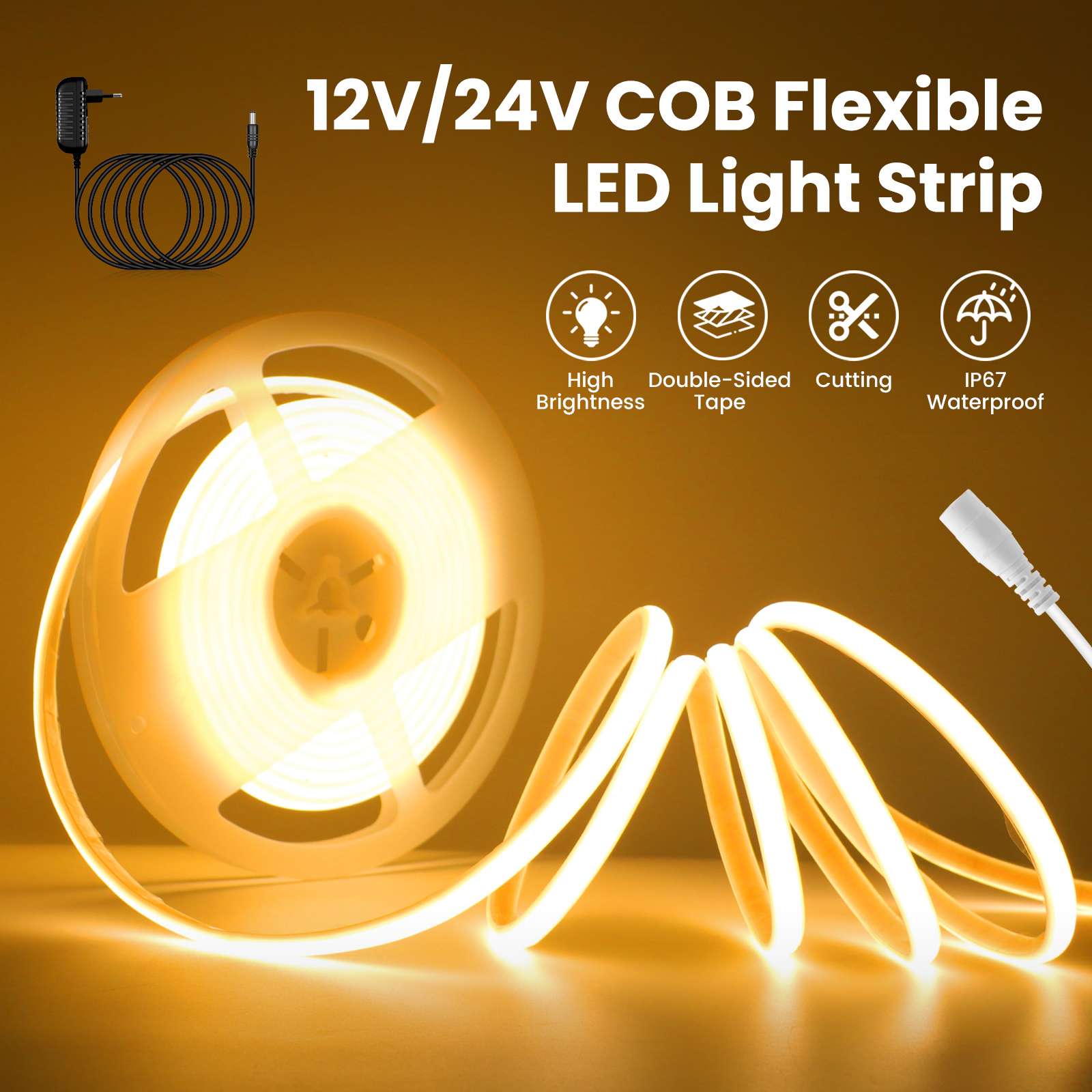 12V COB LED Strip Light Flexib - Decor Lighting Uk avis et prix