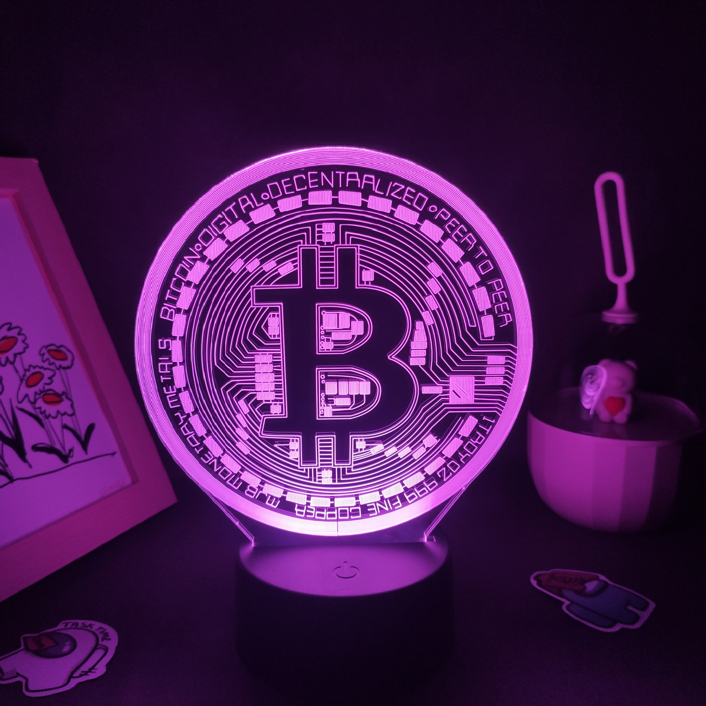 Bitcoin 3D Led Lava Lamp RGB A - Lava Lamp Desktop avis et prix