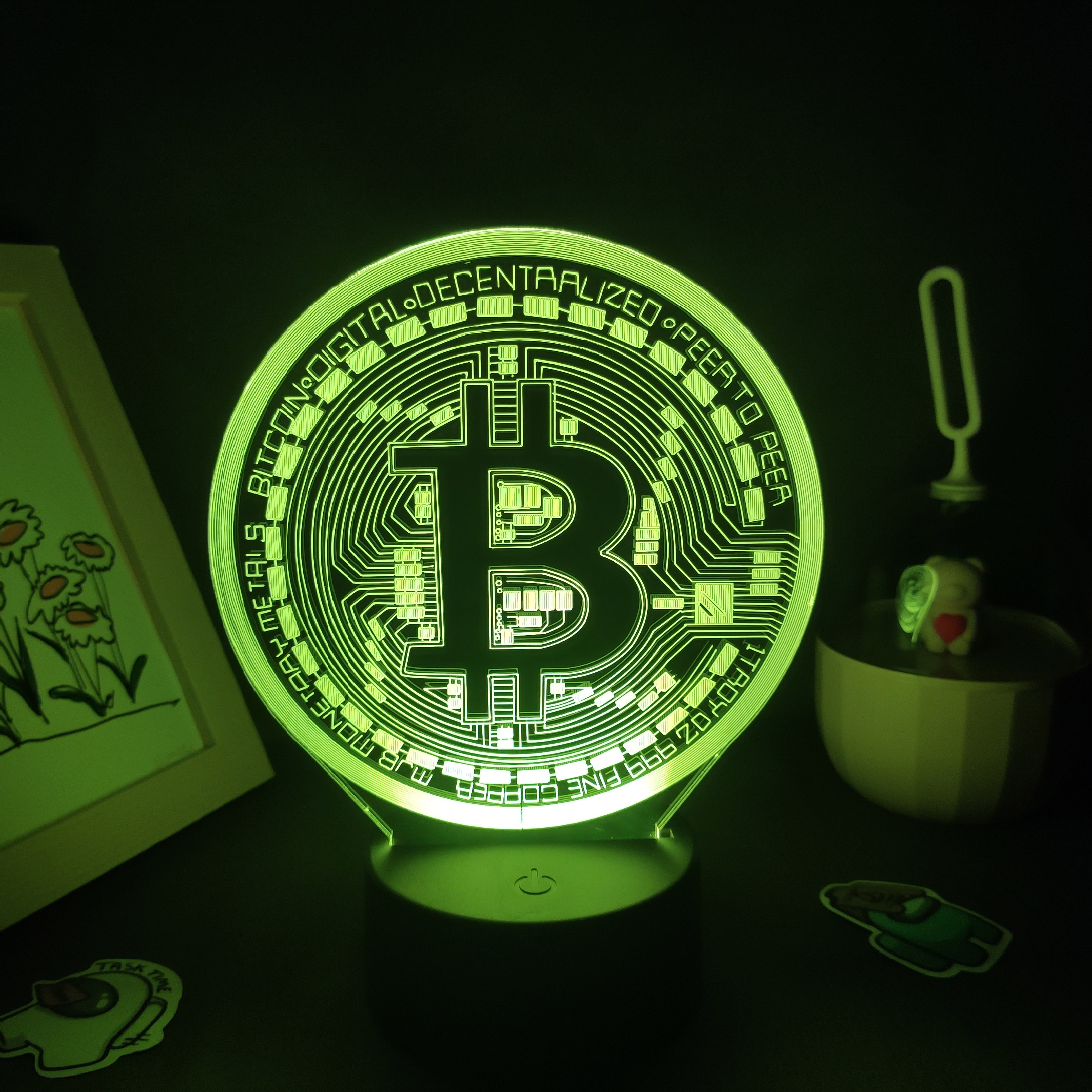 Bitcoin 3D Led Lava Lamp RGB A - Lava Lamp Desktop avis et prix