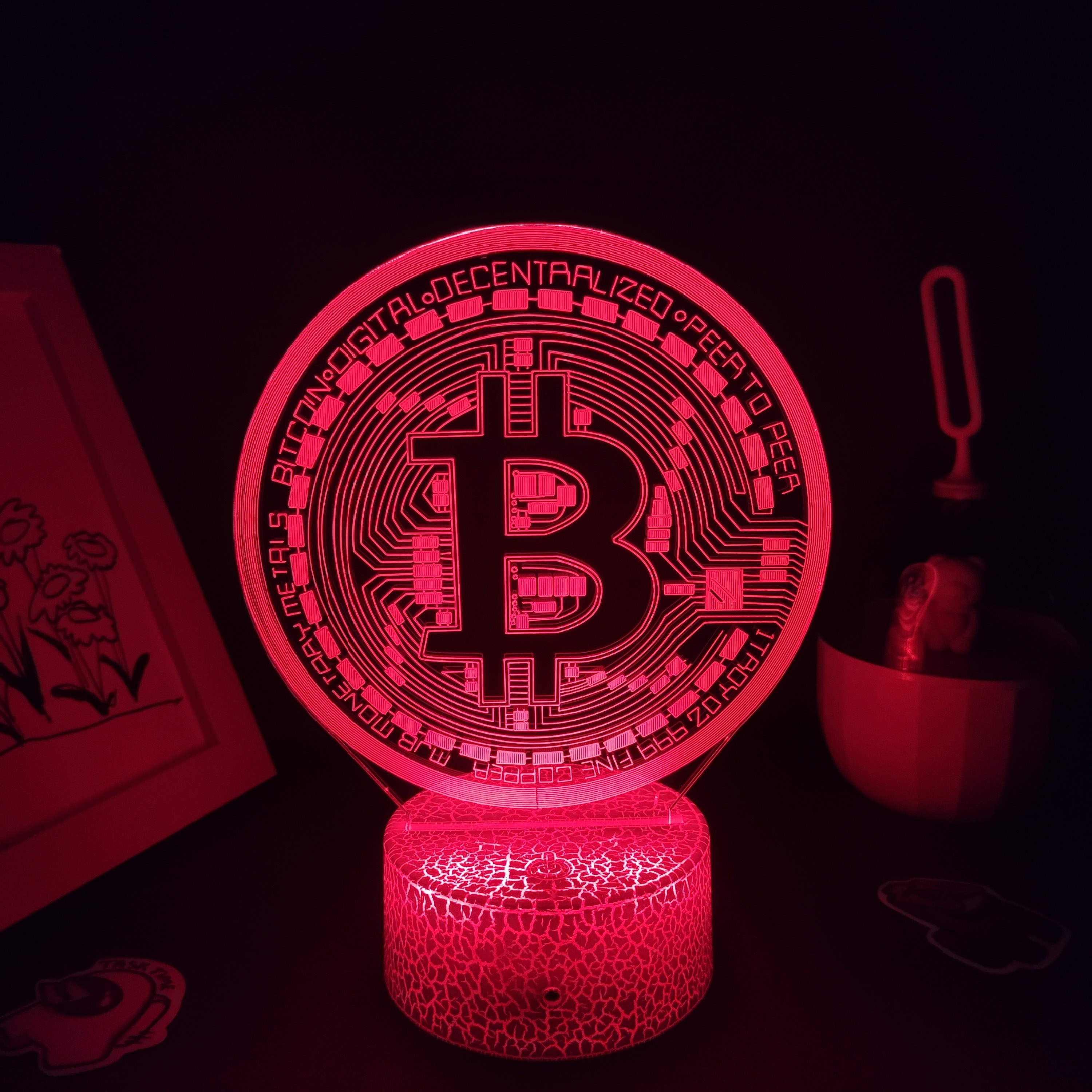 Bitcoin 3D Led Lava Lamp RGB A - Lava Lamp Desktop avis et prix