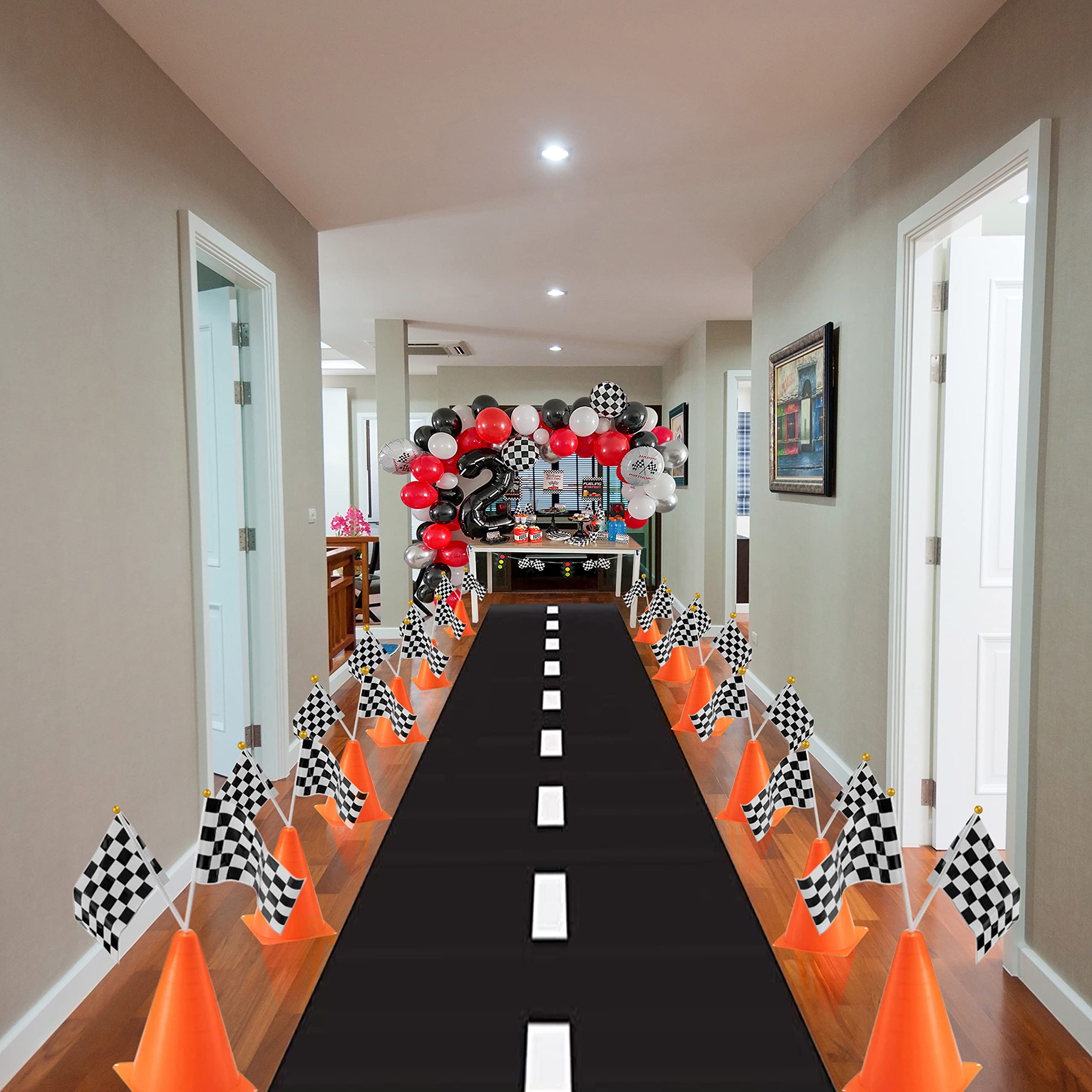 Racing Car Table Runner Tablec - Lighting Mcqueen Birthday Decor avis et prix