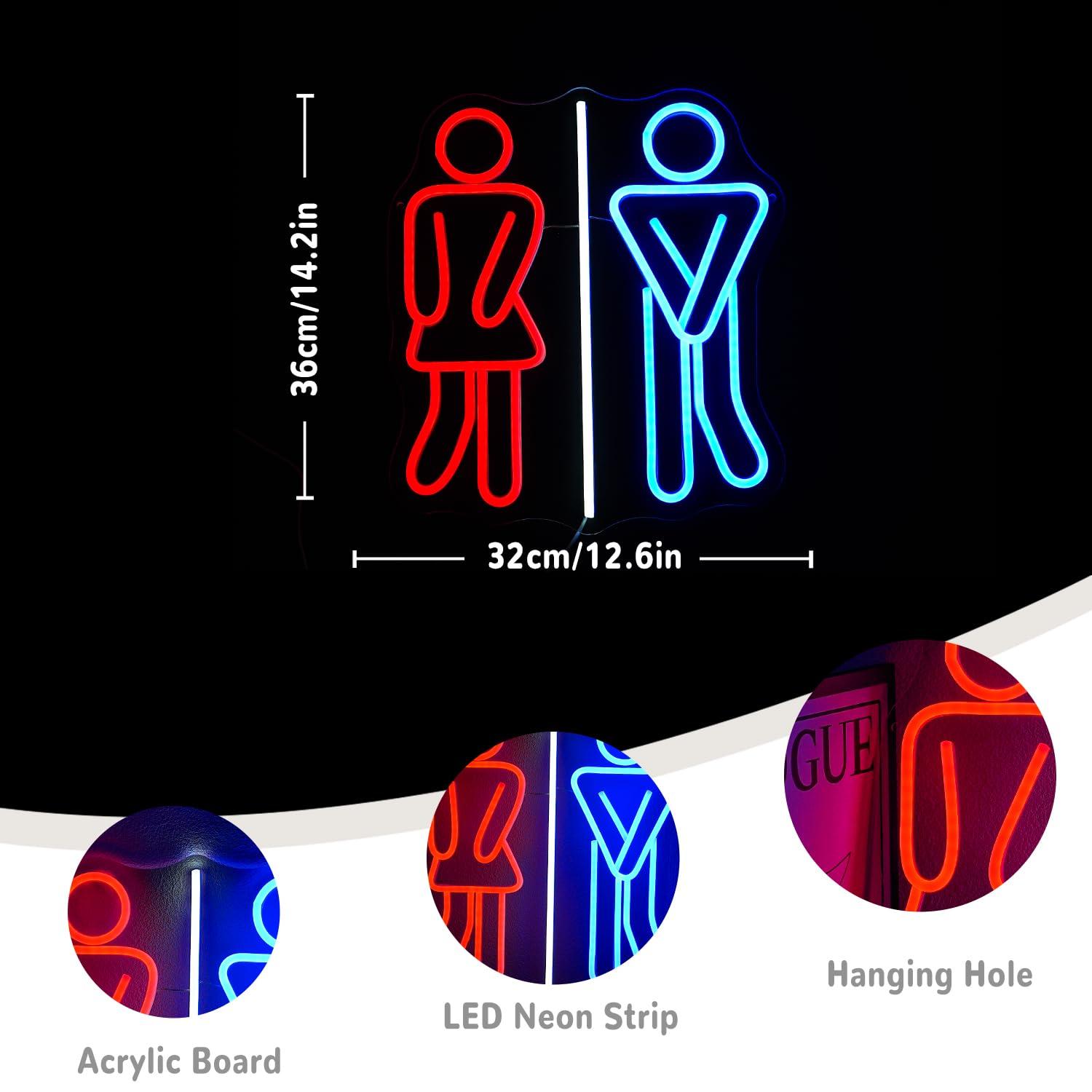Restroom Neon Signs Toilets US - Lighting Decor For Bedroom avis et prix