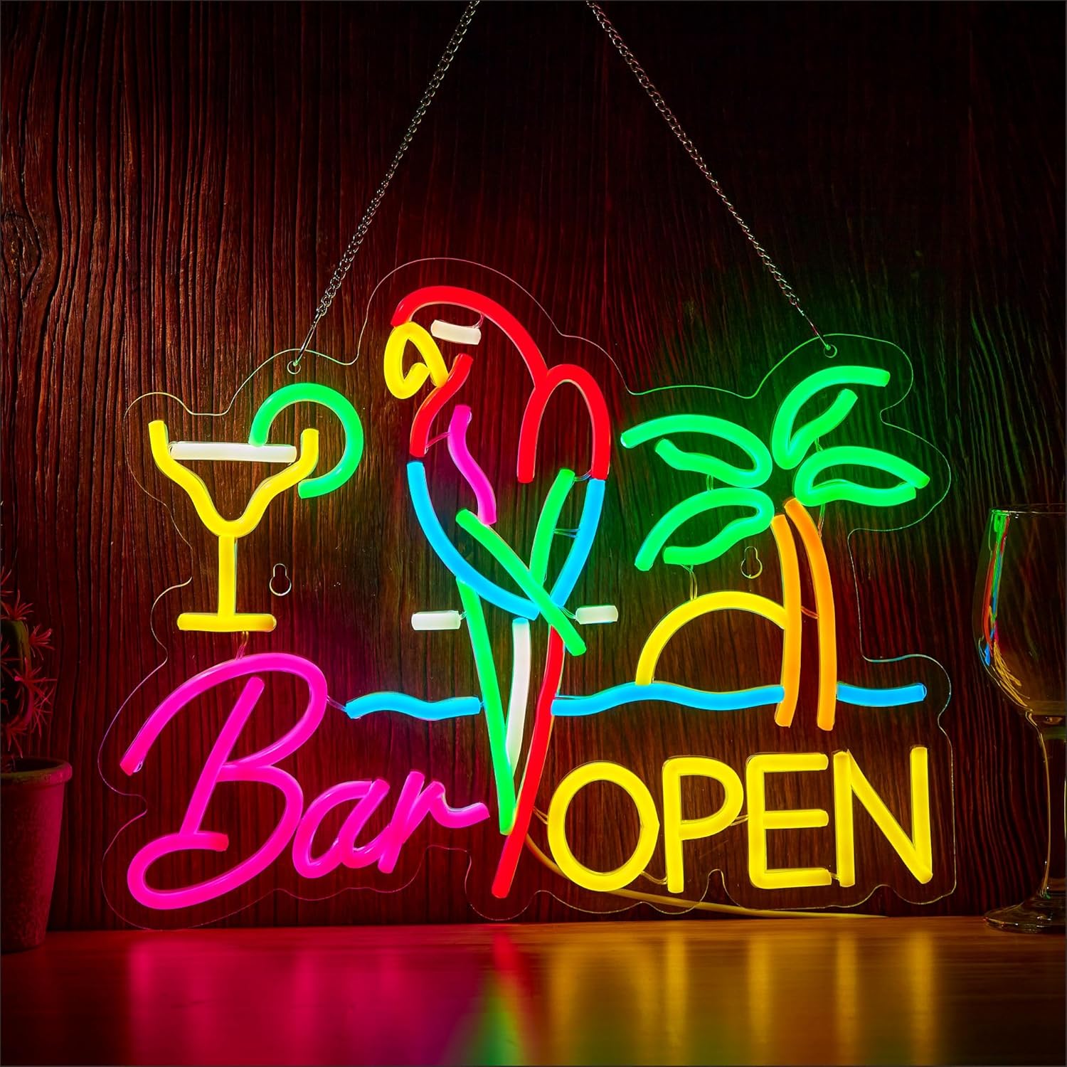 Bar Open Neon Sign Business Ar - Lighting Decor For Bedroom avis et prix