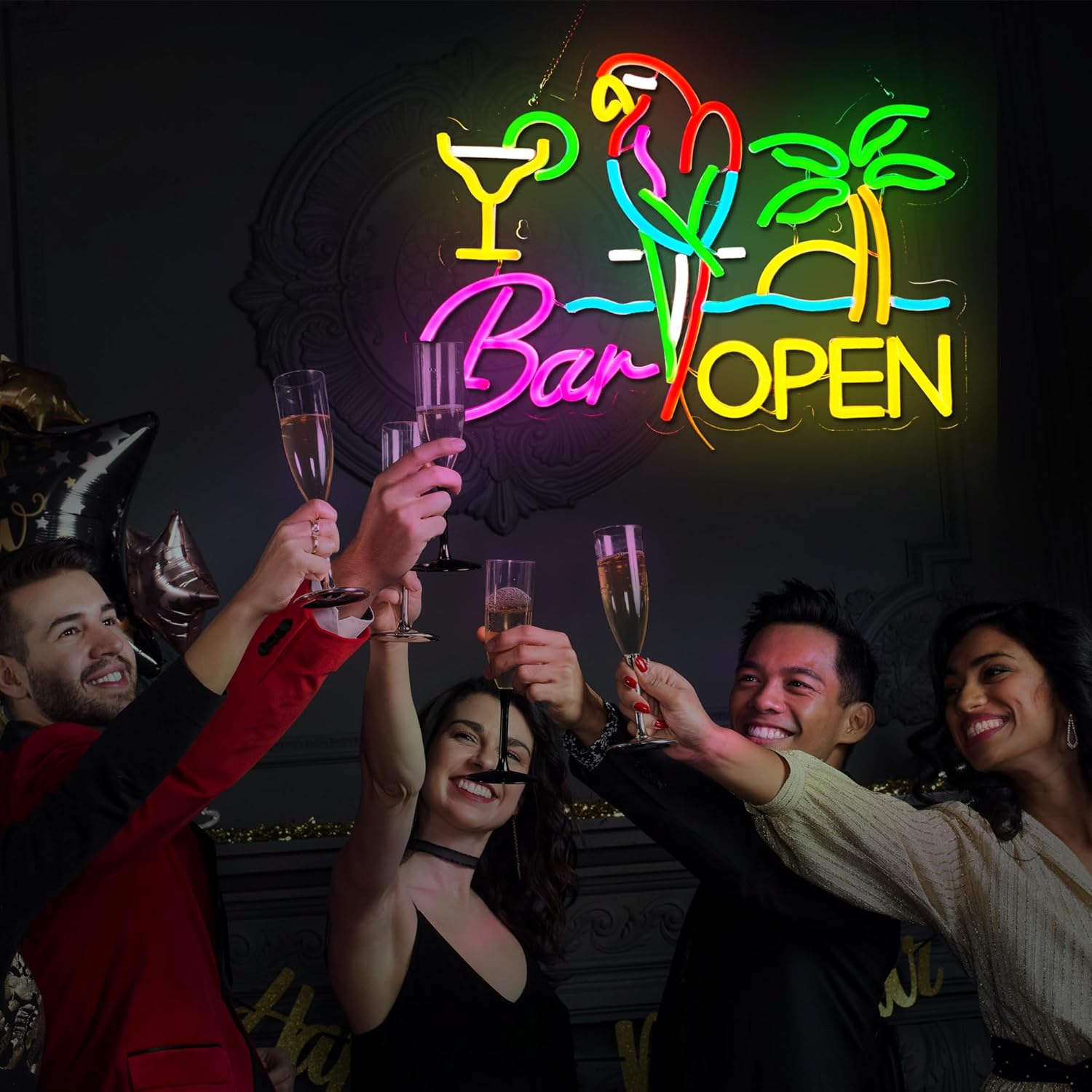 Bar Open Neon Sign Business Ar - Lighting Decor For Bedroom avis et prix