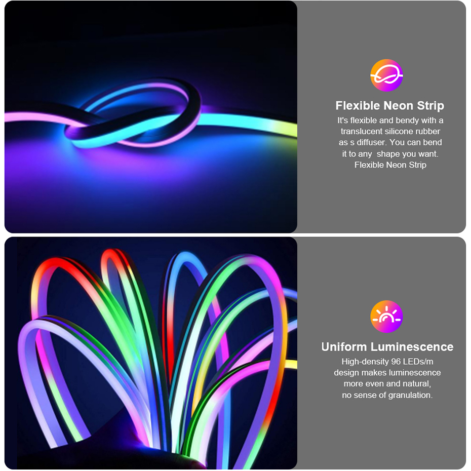 12V RGBIC Led Neon Strip 96LED - Decor Lighting Uk avis et prix