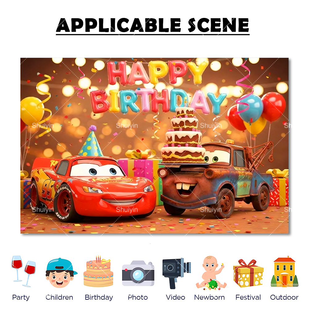Cartoon Cars Lightning Mcqueen - Lighting Mcqueen Birthday Decor avis et prix