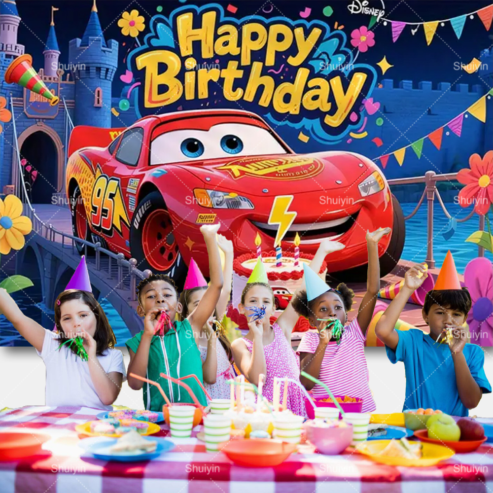 Cartoon Cars Lightning Mcqueen - Lighting Mcqueen Birthday Decor avis et prix