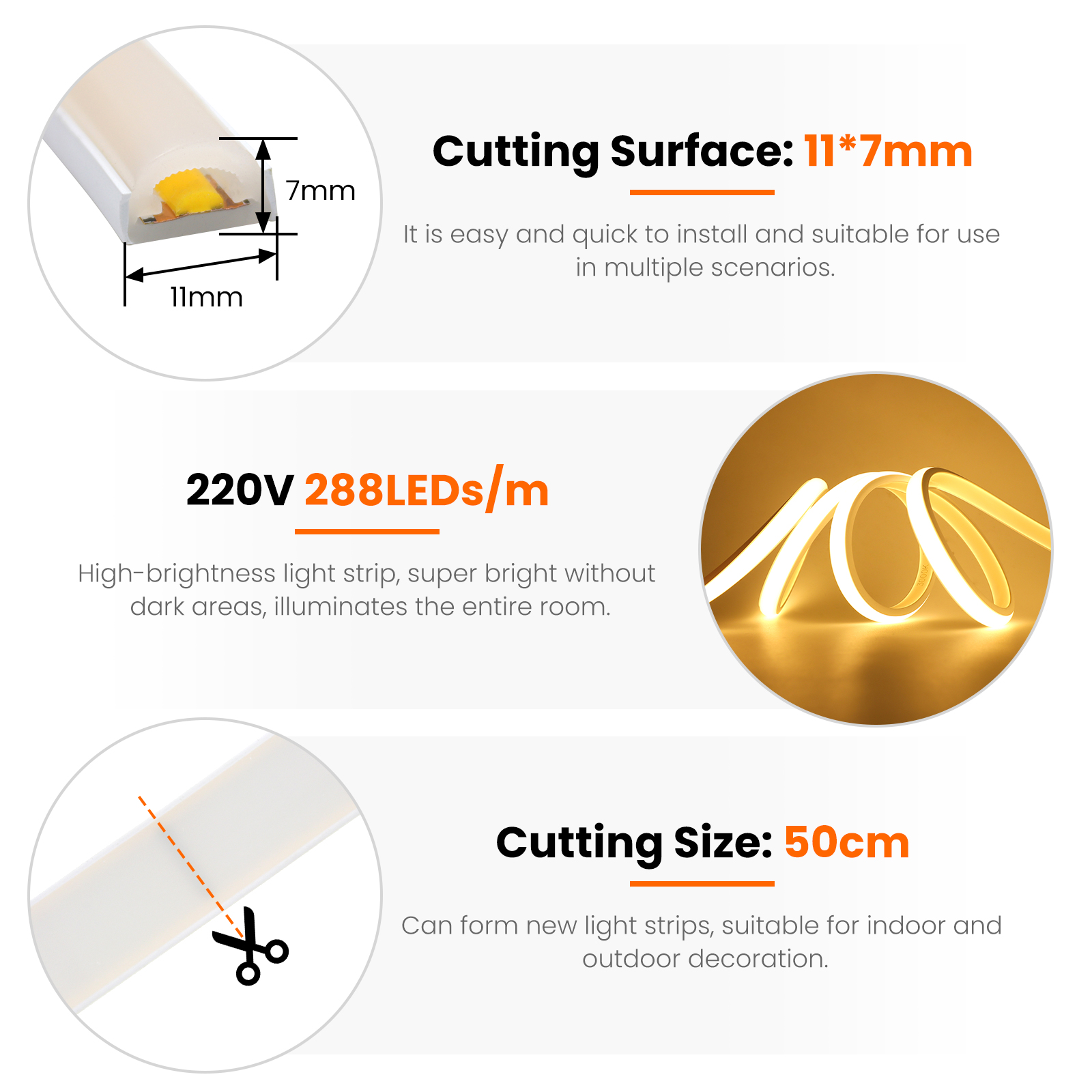 COB LED Strip 220V Dimmable EU - Decor Lighting Uk avis et prix
