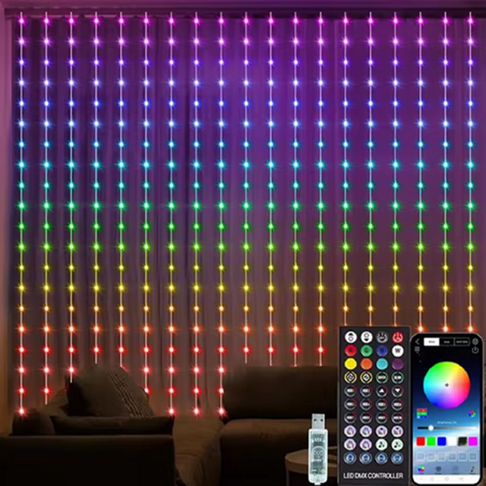 3M RGB Smart LED Curtain Light - Lighting Decor For Bedroom avis et prix