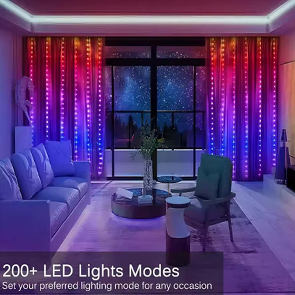 3M RGB Smart LED Curtain Light - Lighting Decor For Bedroom avis et prix