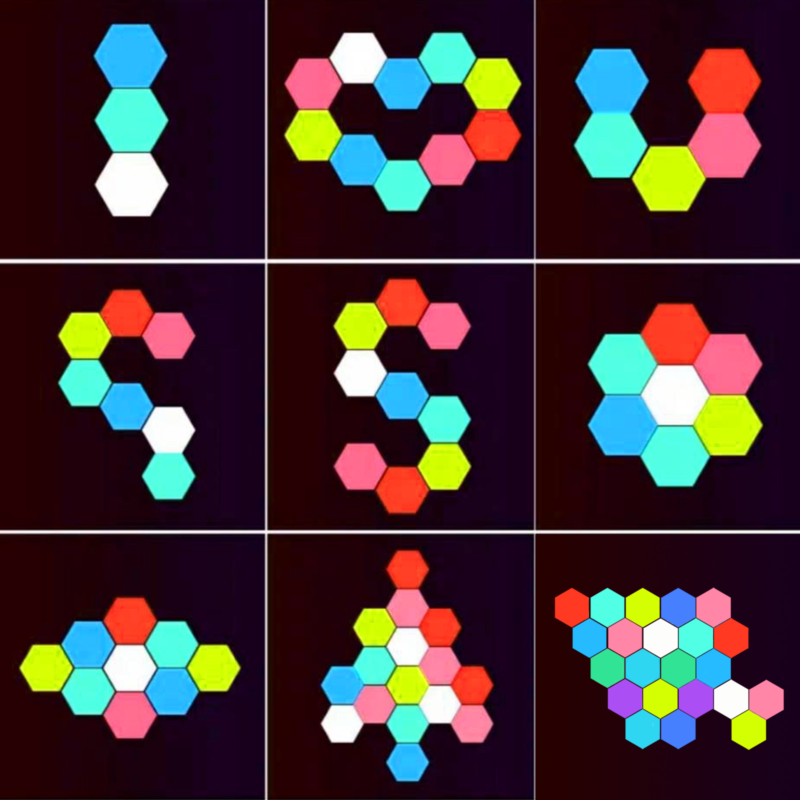 Remote control geometric hexag - Lighting Decor For Bedroom avis et prix