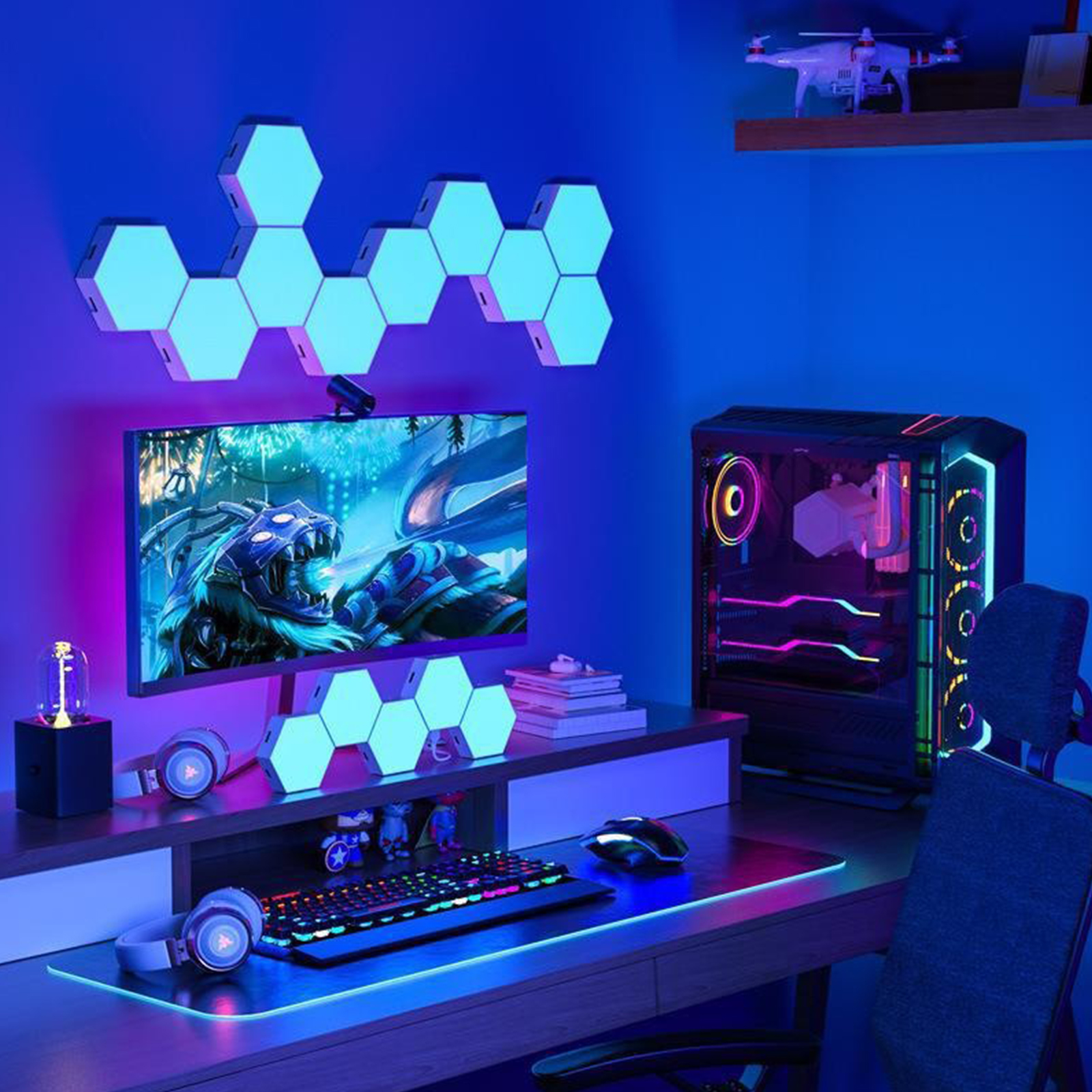 Remote control geometric hexag - Lighting Decor For Bedroom avis et prix